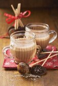 Hot chocolate and chocolate lollies