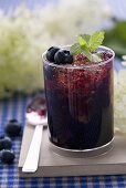 Blueberry syrup with crushed ice