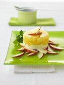 Panna cotta with apples