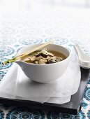 Asian-style chicken soup with noodles