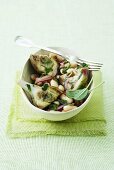 Bean salad with artichokes and sage