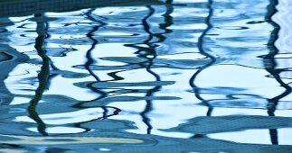 Water in swimming pool (full-frame)