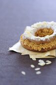 Paris Brest (choux pastry ring, France) with caramel cream