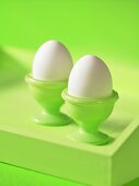 Two eggs in egg cups