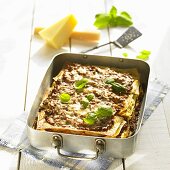 Lasagne with mince and basil
