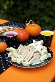 Assorted sandwiches for Halloween