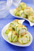 Cheese balls wrapped in courgette