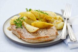 Pork chop with pears