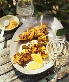 Grilled chicken kebabs