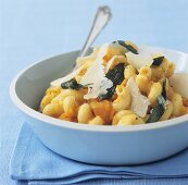 Pasta with pumpkin, sage and Parmesan