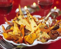 Roasted root vegetables for Christmas