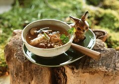 Oriental mushroom soup