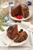 Ginger chocolate cake for Christmas