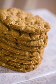 Oat biscuits, stacked