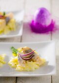 Herring with apple and red onion for Easter