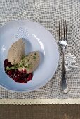 Paté di capriolo (Venison mousse with redcurrant sauce)