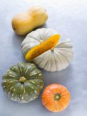 Various pumpkins and squashes