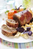 Veal roulade with spaetzle (noodles)