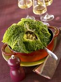 Savoy cabbage stuffed with mince