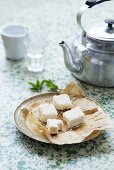Coconut marshmallows to serve with tea