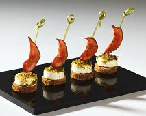 Goat's cheese and fig appetisers