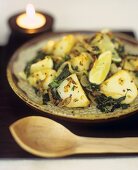 Saag aloo (Indian potato and spinach curry)