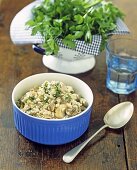 Mushroom risotto with parsley