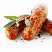 Cumberland sausages with sage