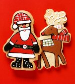 Pastry Father Christmas and reindeer