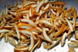 Shredded orange peel for marmalade