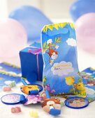 Party bag and gifts at a children's party