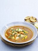 Fish soup with scallops