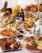Elaborate breakfast buffet