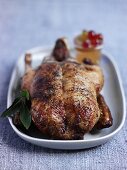 Anatra alla mostarda (roast duck with mustard fruits)