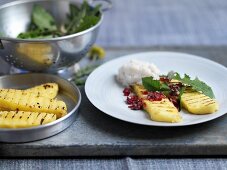 Cod mousse with grilled polenta