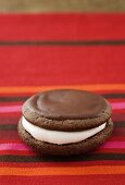 Chocolate moon pies with a marshmallow filling and chocolate icing