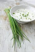 Chive quark and fresh chives