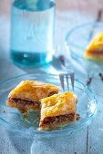 Baklava (puff pastry cake with pistachios and honey, Greece)