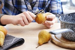 Peeling a pear