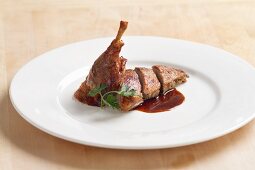 Roast duck with apple dressing