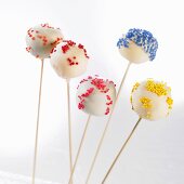 Cake pops with colorful sprinkles
