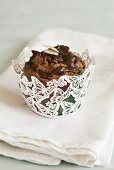 A gluten-free chocolate cupcake