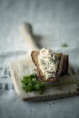 Bread with smoked mackerel rillette