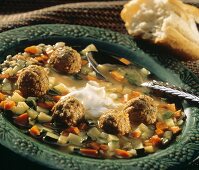 A Bowl of Meatball Soup