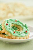 A Christmas Wreath Cookie