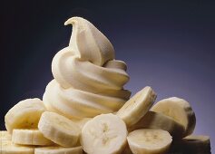Soft serve banana ice cream
