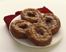 Three Old Fashioned Style Buttermilk Glazed Donuts