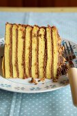 Stück Schokoladen-Erdnussbutter-Torte