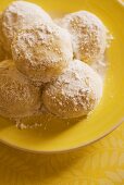 Plate of Mexican Wedding Cookies