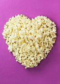 Heart Shaped Pile of Popcorn